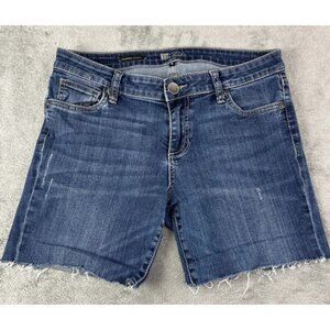 Kut From The Kloth Jean Shorts Size 6 Catherine Boyfriend Medium Wash Distressed